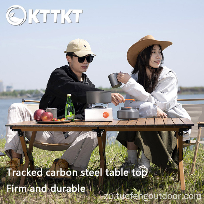 I-Outdoor ehamba ekamu le-picnic solding egg roll table